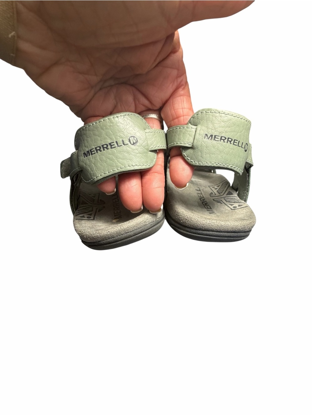 Merrell Blue Dove Green Cross-Strap Casual Sandals Sz 7 - Picture 11 of 13